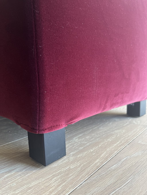 B&B Italia Kalos Armchair - Red Velvet