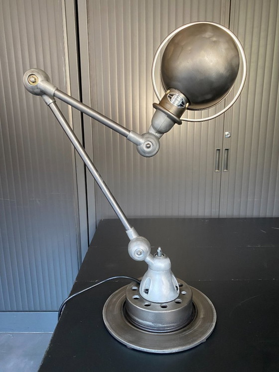 Image 1 of Jieldé 2-arm lamp with matte industrial vintage clear varnish