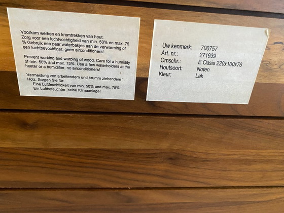 Image 1 of Solid American walnut dining table 220 cm