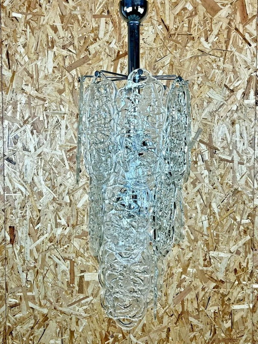 60s 70s Chandelier Chandelier "Ragnatela" Murano Glass Italy Space Age
