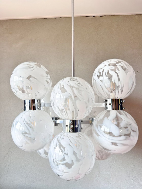 Image 1 of Lampadario vintage di grandi dimensioni Mazegga