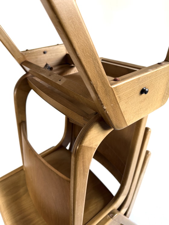 Image 1 of 12x chaise empilable vintage en contreplaqué