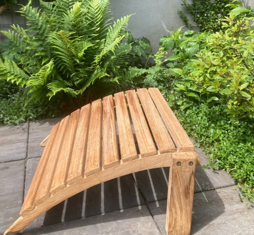 Poggiapiedi classico in teak Teak&Garden di alta qualità