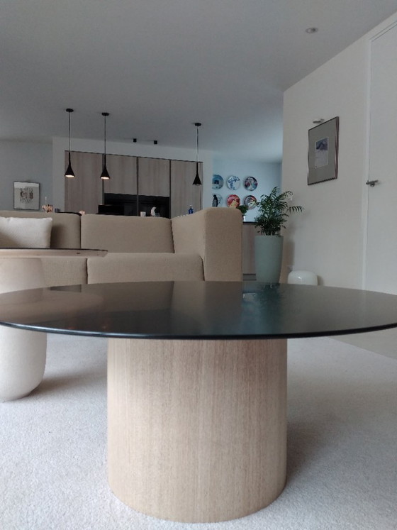 Image 1 of Side table with frosted glass tabletop 80 cm