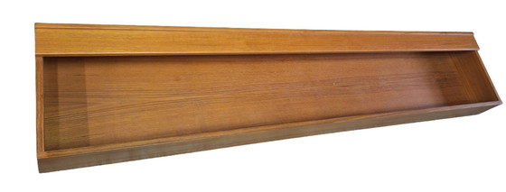 Image 1 of Credenza galleggiante extra lunga / Scaffale a muro in teak 210 cm, Danimarca anni '60