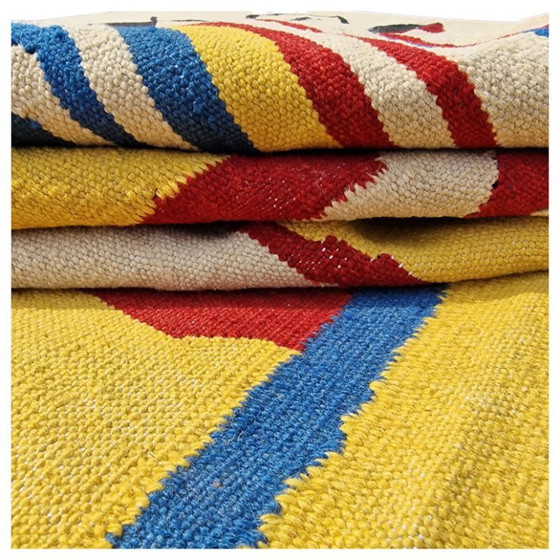Willem De Kooning Inspired Wool Tapestry | Mid-Century Modern Textile Art (82 × 60 In) – Rugs & carpets (photo 3 of 12)
