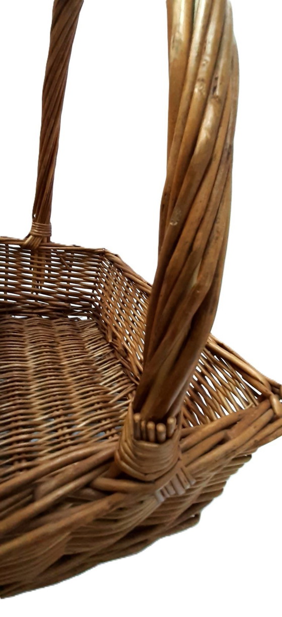 Image 1 of Vintage Large Wicker Basket 35 x 45 x 20 cm