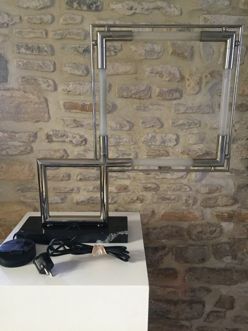 JACQUES ADNET / LAMPE QUADRO ART DECO/ VINTAGE