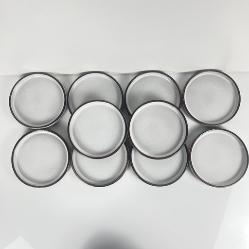 Set mit 10 Niderviller Steingut-Brot-/Tapas-Tellern