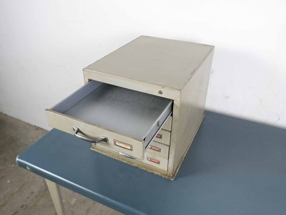 Image 1 of Set di 3 moduli organizer per cassettiera in metallo vintage