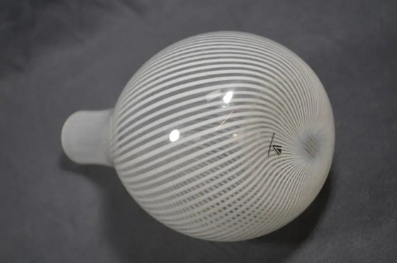 1970s Belvetro Murano - Piriform Glass Vase With Reticello Laitimo Decoration – Murano Glass, Italian Design (photo 4 of 10)