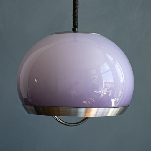 Lampe pendante champignon de l'ère spatiale de couleur lilas