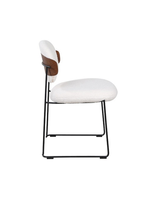 6x New dining room chairs - white bouclé