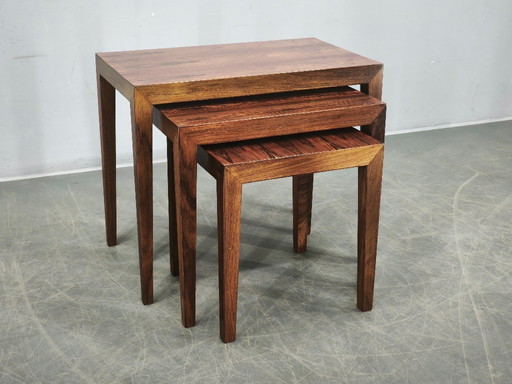 Tables gigognes Severin Hansen pour Haslev, Danemark, années 1960