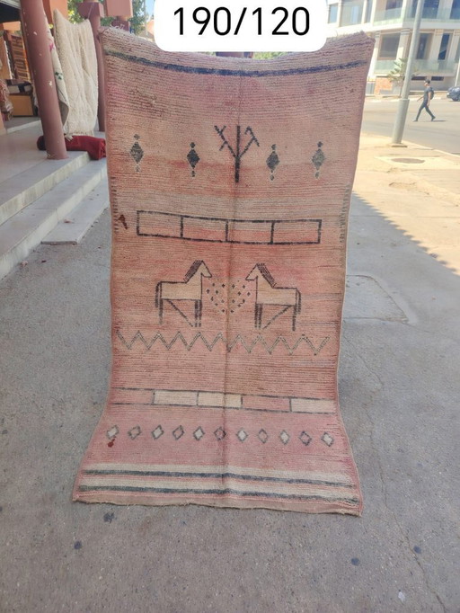 Handgeknoopt Berber kleed wol 190x120cm