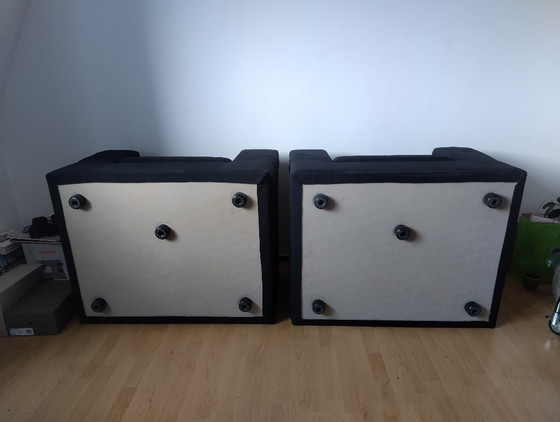 Image 1 of Zanotta Throw Away fauteuil in black textile 