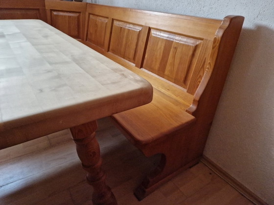 Image 1 of Corner bench, table, chair