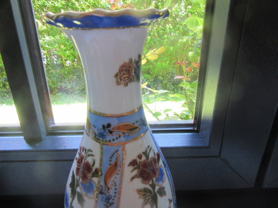 Image 1 of Chinese Vase Enameled with Maker's Mark 26 cm Tall, mid century modern