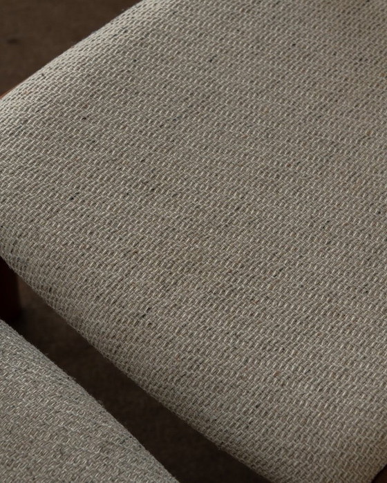 Image 1 of Vintage Danish Teak Dining Chairs (Pair) | Model Morten by Niels Koefoed for Koefoed’s Hornslet | Original Upholstery