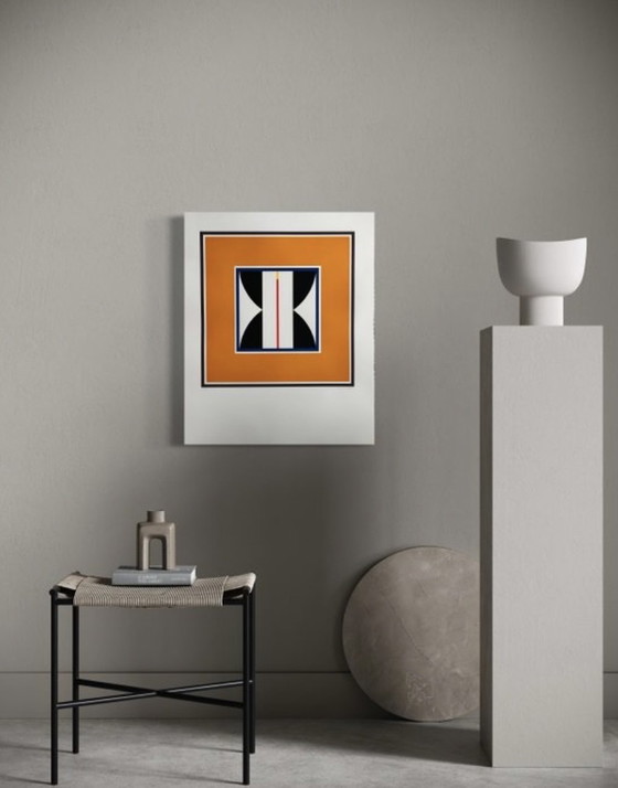 Image 1 of Léon Wuidar ( 1938 ) rare constructivist silkscreen from 1986