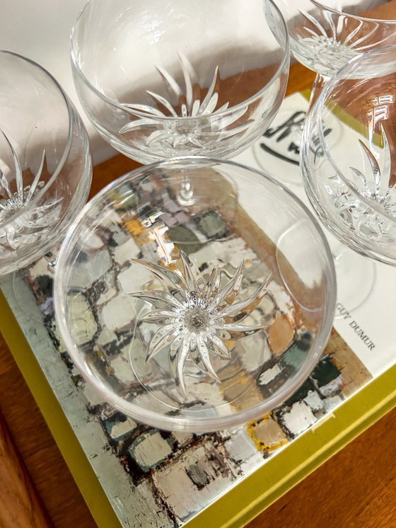 Image 1 of 5 copas de champán / copas de cristal estrella