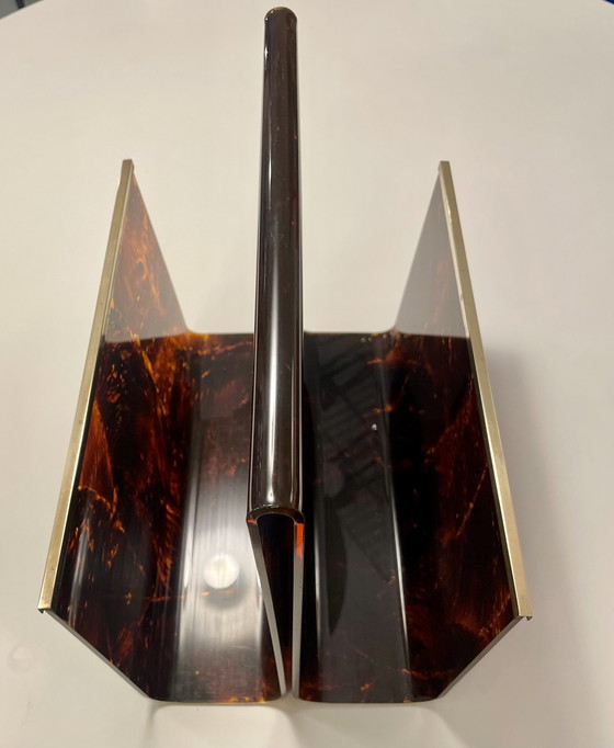 Image 1 of Zeitschriftenständer Lucite Schildpatt Maison Mercier Zeitungsständer