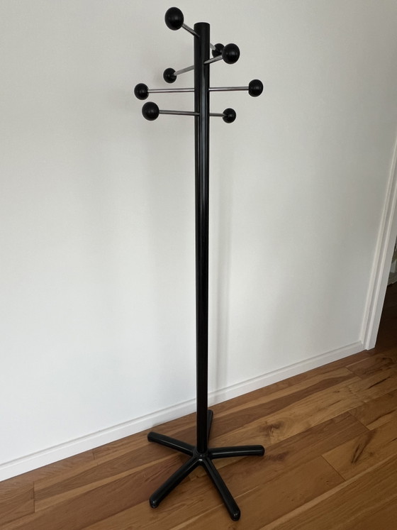 Image 1 of Designer Coat Rack Sputnik / Space Age Style – Black with Chrome