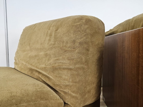 Image 1 of Three fabric lounge chairs 70s