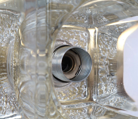 Image 1 of Peill & Putzler ice cube brass and glass wall or ceiling lamp