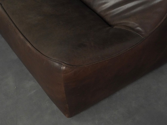 “The Rock” Leather 2-Seater Sofa by Gerard van den Berg for Montis, Netherlands, 1970s, 2 seaters, Brown (photo 8 of 10)