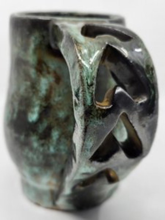 Image 1 of Alexandre Kostanda jarra de cerámica de gres Vallauris Francia 1950