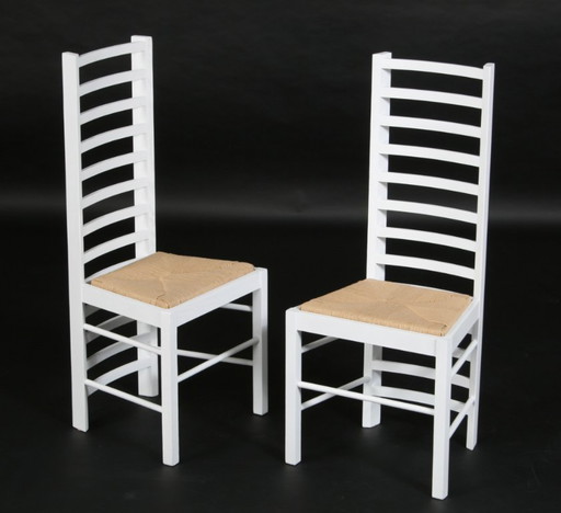 2 Stoelen, Reproductie, Ladderback Chair, Charles Rennie Mackintosh, Nieuw