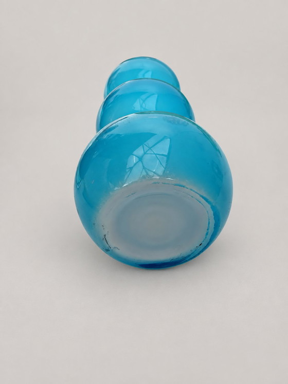 Vintage Empoli Italy Opaline Vases Set 60s/70s – Turquoise & Lime – emporio italy, Glass (photo 4 of 9)