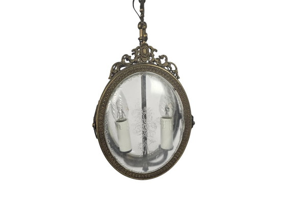 Image 1 of Suspension - Style Hollywood Regency - « Croix » - couleur or - dorée - années 60