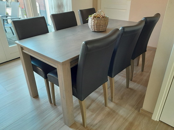 Image 1 of 1x Mesa de comedor 180x80 del programa Liverpool Living. 6x Silla de comedor.