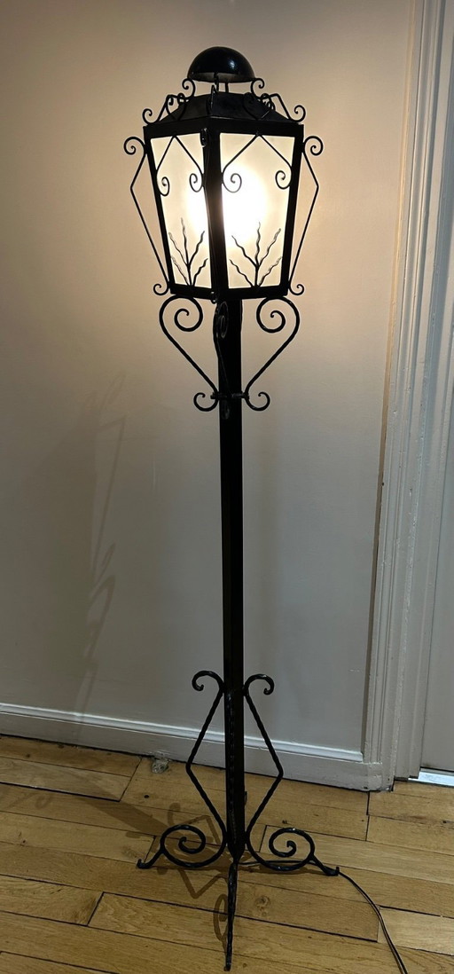 Schmiedeeiserne Stehlampe 1950 – vloerlampen, Iron (photo 2 of 8)