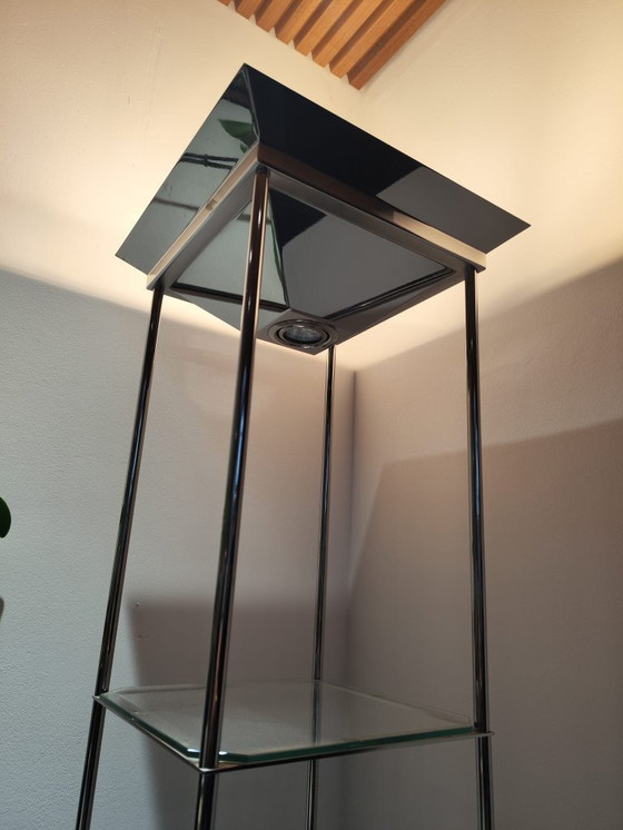 Image 1 of Vintage Deknudt floor lamp and display case