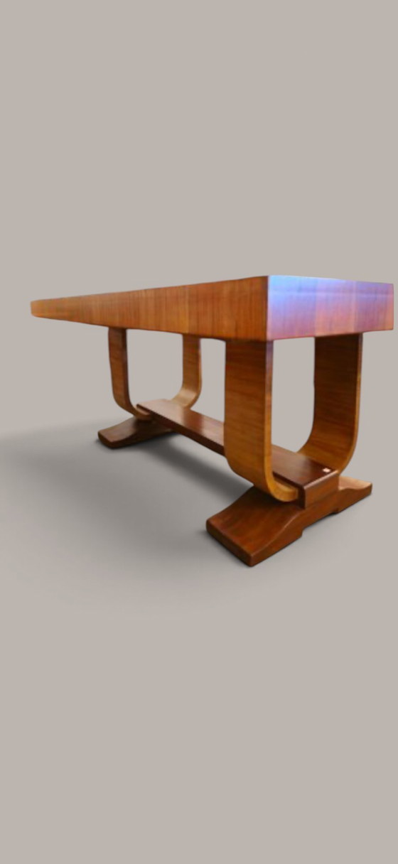 Rare Art Deco Dining Room 'PAUL' by De Coene Frères, Kortrijk, c. 1936 – Sideboard cabinet, Wood, Glass (photo 6 of 9)