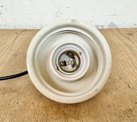 Image 1 of Vintage witte porseleinen hanglamp, jaren 70