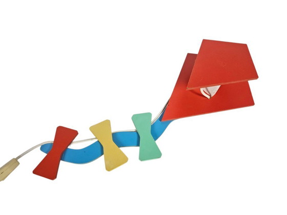 Image 1 of Schatjes B.V. design - Made in Holland - wandlamp - hout - 80's