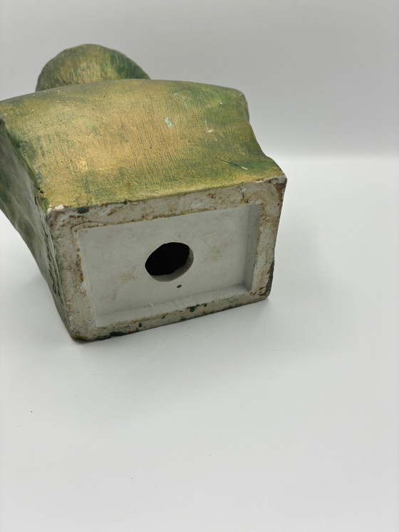 Keramikbüste, signiert David – Coimbra 1994 – Porträt eines Mannes, Bronzepatina – Bildhauerei (photo 5 of 9)