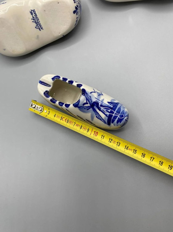 3 Delfter Keramik-Clogs – Aschenbecher / Abtropfschalen – Amsterdam – 1960er-1980er Jahre – Geschirr, Ceramic (photo 4 of 5)