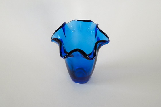 Image 1 of Cobalt glass vase, Danish design, 1970s, made in Denmark