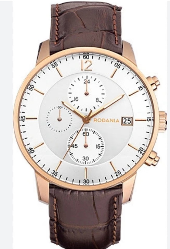 Orologio da uomo Rodania Geometer Heritage (nuovo, nella sua confezione originale) – Regali, Leather, Metal (photo 4 of 5)