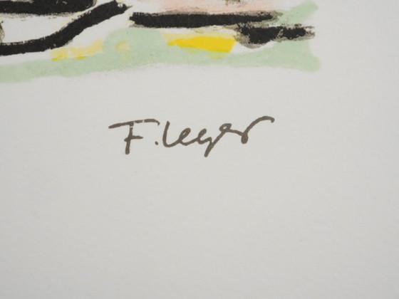Fernand LEGER : Les Constructeurs Au Vélo, Lithographie Signée – Lithographies et sérigraphies, Paper (photo 3 of 10)