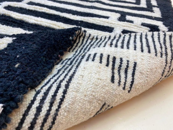 Image 1 of Moroccan rug, black and white, 250cm x 150cm