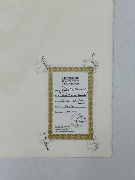 Image 1 of Gravure de Roberta Correnti, 50 x 70 cm, jeu d'échecs, figuratif