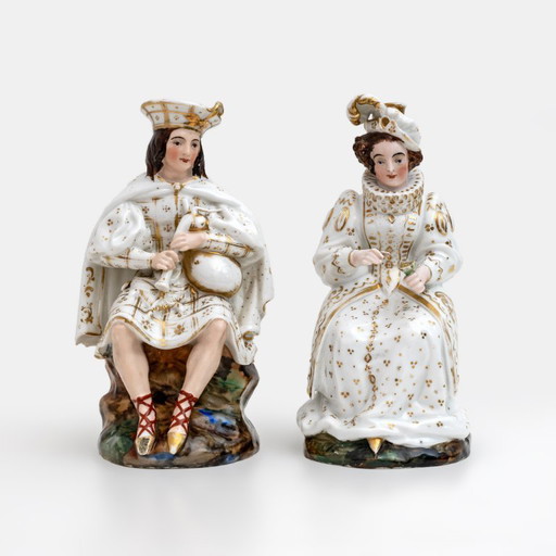 Paire de figurines porte-parfums - France - Manufacture Jacob Petit, milieu du XIXe siècle
