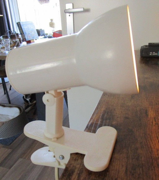 Lampada a morsetto bianca vintage del marchio di illuminazione belga Massive