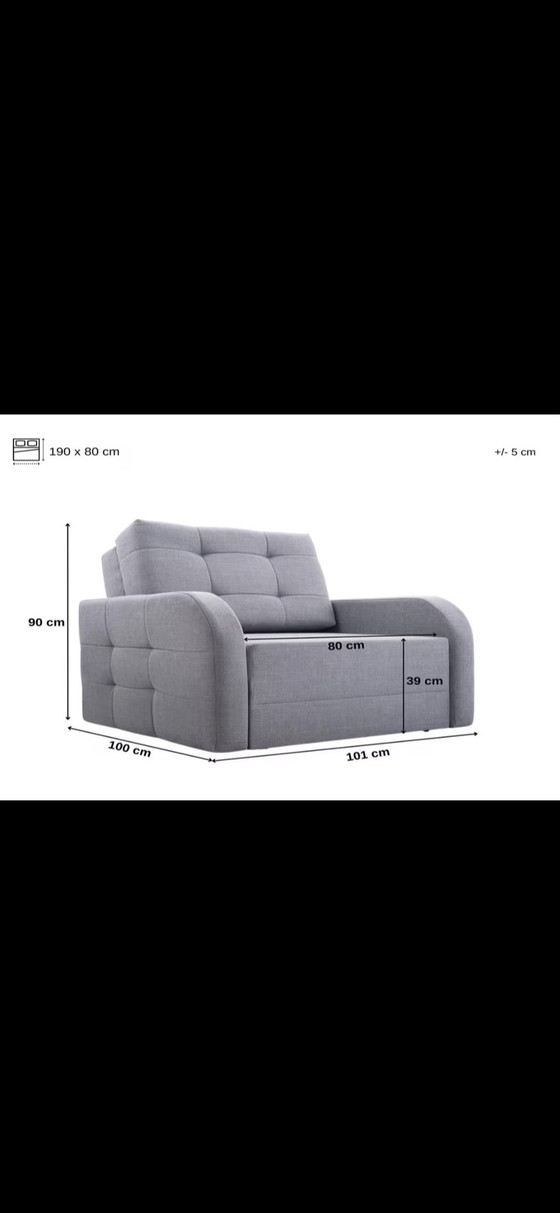 Image 1 of Poltrona letto Möblo Porto 80 - beige con funzione letto